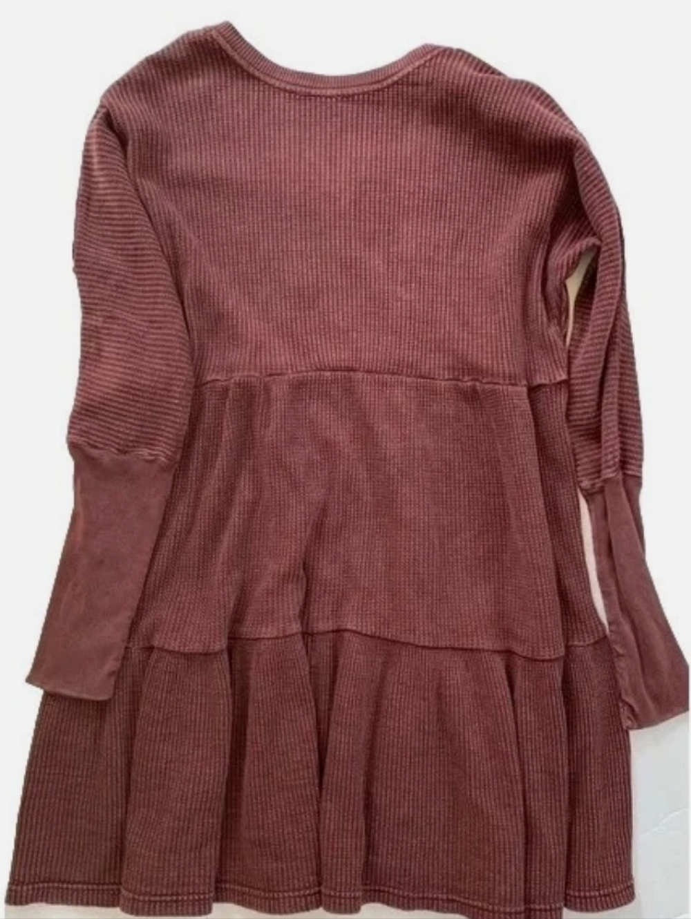 Free People FP One Jolene Thermal Mini Dress Dusty Plum S - Picture 3 of 8